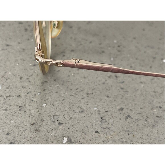 MARCOLIN EYEGLASSES FRAMES ONLY Mod. 7214 Col. 506 FULL RIM 51-18-125 gold oval - Picture 4 of 14